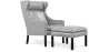 Fauteuil avec Repose-Pieds - Revêtement en Cuir - Micah image 9
