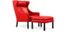 Fauteuil avec Repose-Pieds - Revêtement en Cuir - Micah image 9