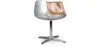 Chaise longue - Chaise design - Cuir et métal - Cognac image 9