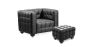 Fauteuil avec Repose-Pieds - Revêtement en Cuir Rembourré - Nubus image 9
