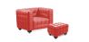 Fauteuil avec Repose-Pieds - Revêtement en Cuir Rembourré - Nubus image 9