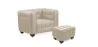 Fauteuil avec Repose-Pieds - Revêtement en Cuir Rembourré - Nubus image 9