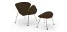 Fauteuil Design avec Repose-Pieds - Revêtement en Cuir - Chunk image 9