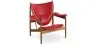 Fauteuil Design avec Accoudoirs - Bois et Cuir - Captain image 9