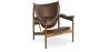 Fauteuil Design avec Accoudoirs - Bois et Cuir - Captain image 9