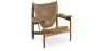 Fauteuil Design avec Accoudoirs - Bois et Cuir - Captain image 9