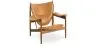 Fauteuil Design avec Accoudoirs - Bois et Cuir - Captain image 9