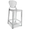 Tabouret de bar avec dossier - Design transparent - 75cm - Victoria Queen image 9
