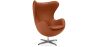 Fauteuil avec accoudoirs - Revêtement en cuir - Design en forme d'œuf - Brave image 9