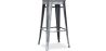 Tabouret de bar design industriel - Bois et acier - 76cm - Stylix image 9