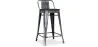Tabouret de bar design industriel avec dossier - Bois et acier - 60 cm - Stylix image 9