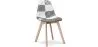 Chaise de salle à manger - Tapissée en patchwork noir et blanc - Denisse image 9