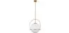Lampe de plafond à boule en verre - Lampe suspendue dorée - Anette image 9
