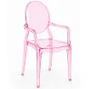 Chaise de salle à manger transparente - Design avec accoudoirs - Victoria Queen image 9
