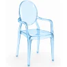 Chaise de salle à manger transparente - Design avec accoudoirs - Victoria Queen image 9