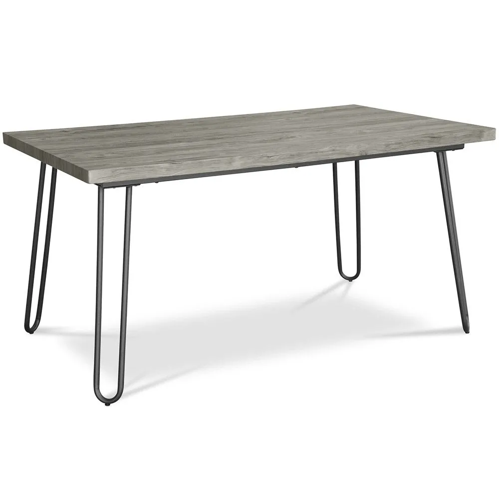Table à manger rectangulaire - Style industriel - Bois et métal - 150cm - Hairpin image 8