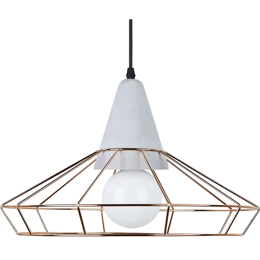 Lampe de plafond de style rétro - Lampe suspendue en métal et béton - Giotto image 8