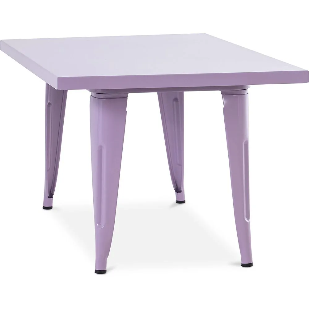 Table carrée pour enfants - Industrielle - Métal - 60cm - Stylix image 8