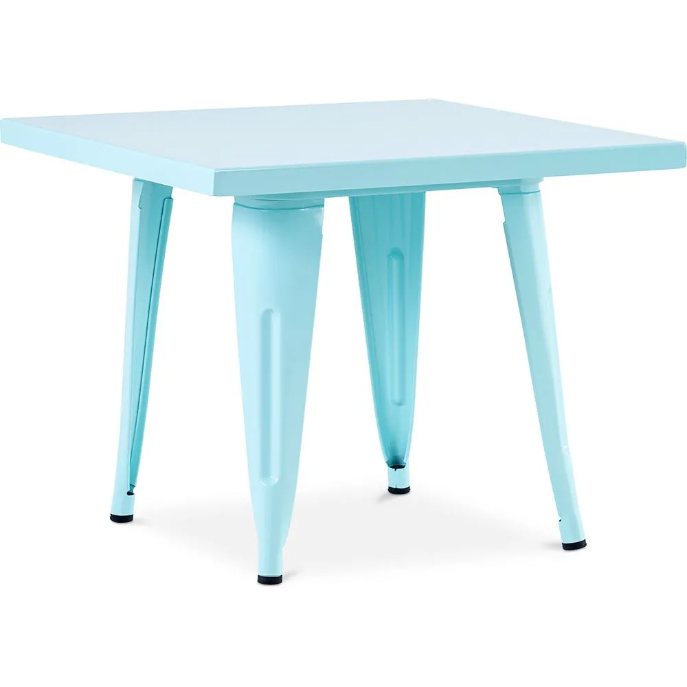 Table carrée pour enfants - Industrielle - Métal - 60cm - Stylix image 8