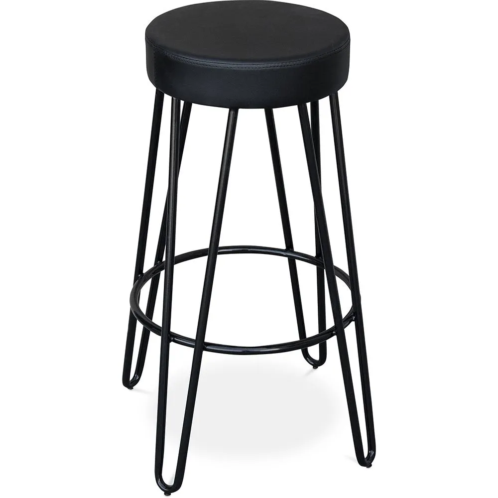 Tabouret Rond - Design Industriel - 80 cm - Elan image 8