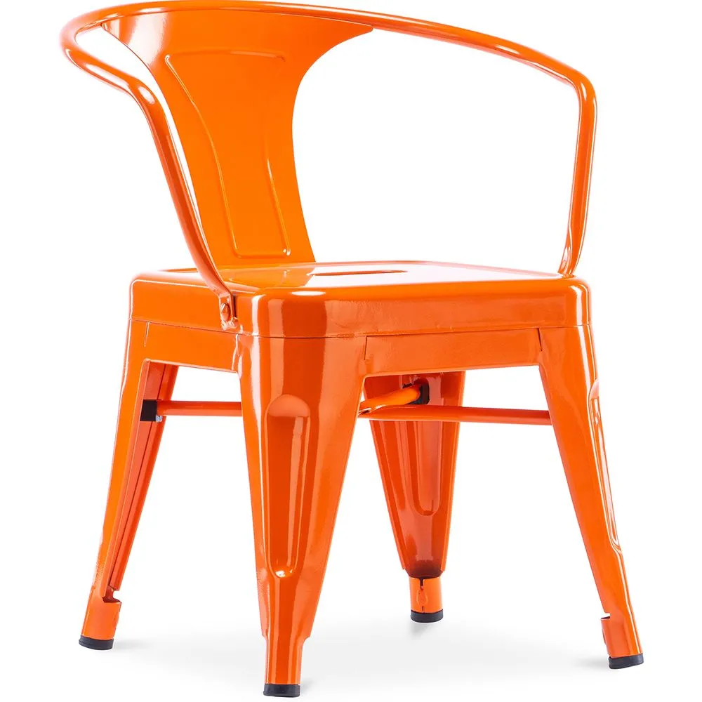 Chaise enfant avec accoudoirs - Chaise enfant design industriel - Acier - Stylix image 8