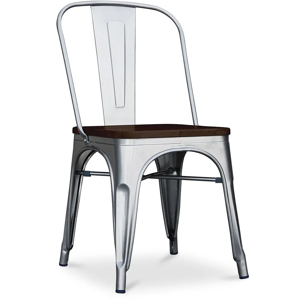 Chaise de salle à manger - Design Industriel - Bois et Acier - Stylix image 8