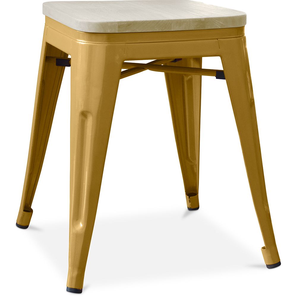 Tabouret Design Industriel - Bois & Métal - 45cm - Stylix image 8