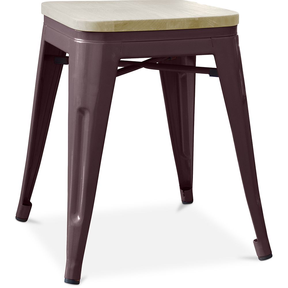Tabouret Design Industriel - Bois & Métal - 45cm - Stylix image 8