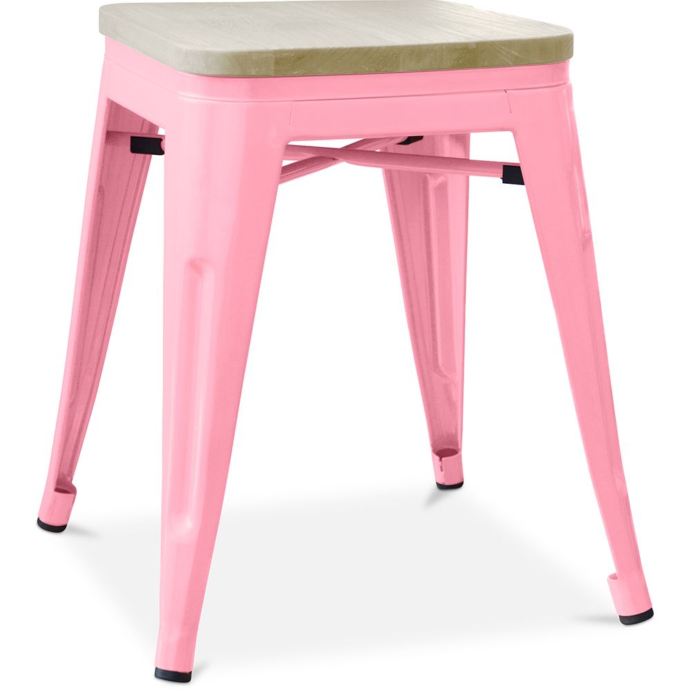 Tabouret Design Industriel - Bois & Métal - 45cm - Stylix image 8