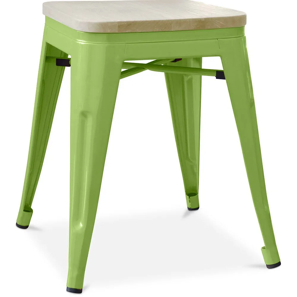 Tabouret Design Industriel - Bois & Métal - 45cm - Stylix image 8