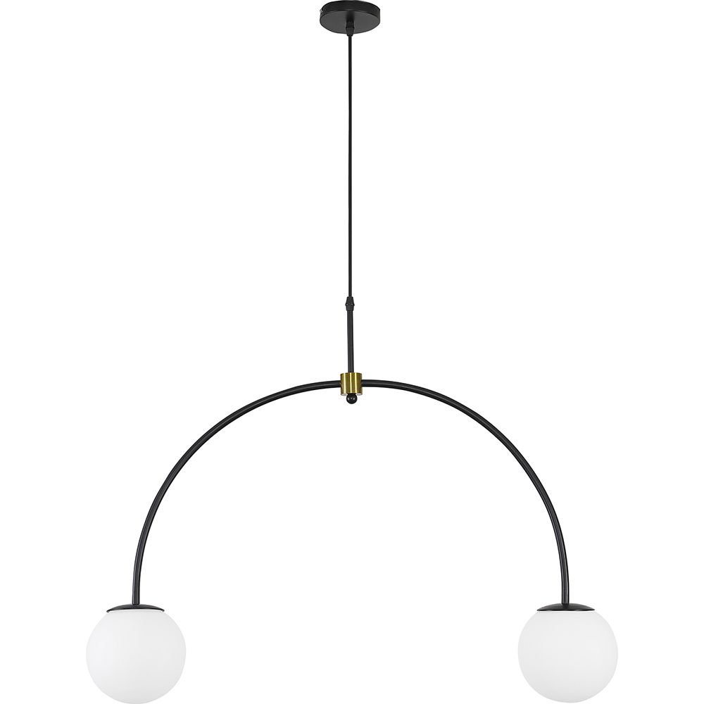 Lampe de plafond à boules en verre - Lampe suspendue à 2 bras - Josephine image 8