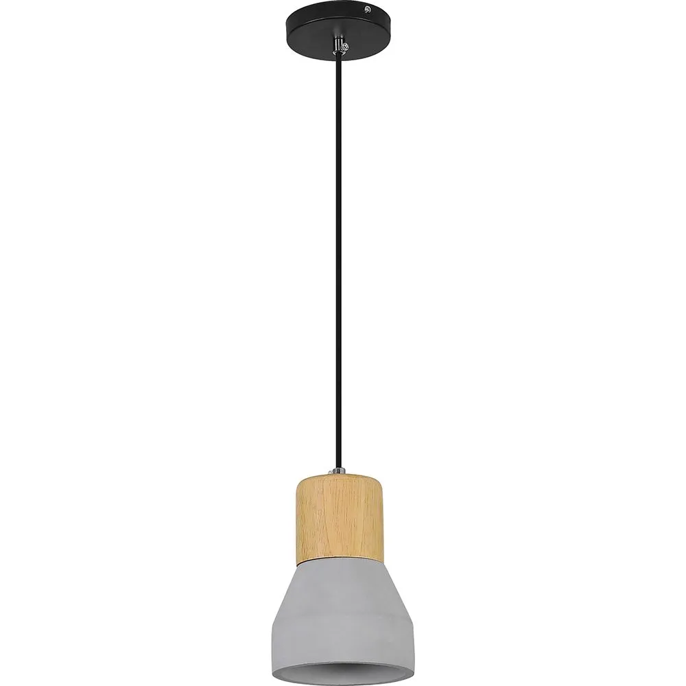 Lampe de plafond en bois et béton - Lampe suspendue design scandinave - Minnie image 8