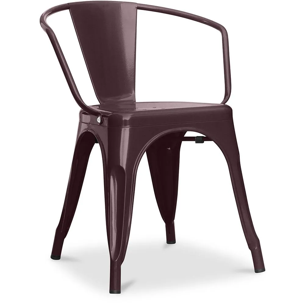 Chaise de salle à manger avec accoudoirs - Acier - Nouvelle édition - Stylix image 8