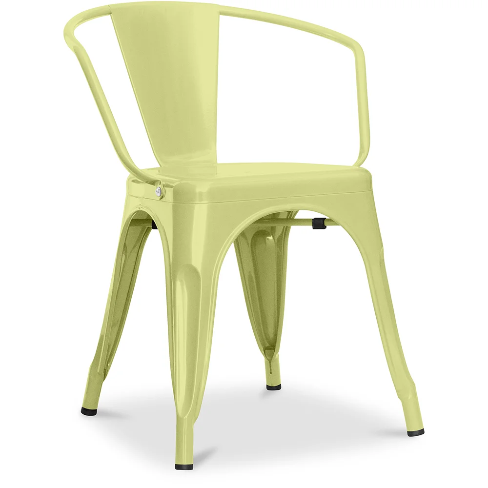 Chaise de salle à manger avec accoudoirs - Acier - Nouvelle édition - Stylix image 8