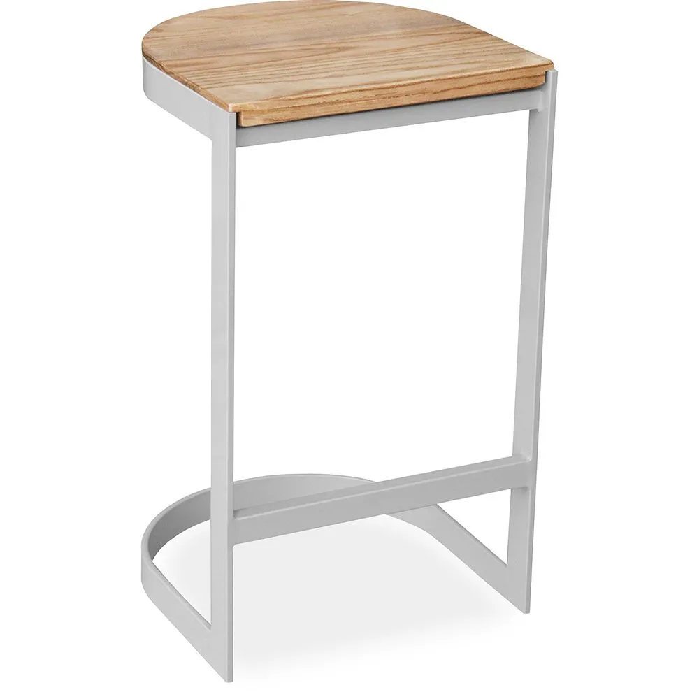 Tabouret Design Industriel - Bois et Métal - 60cm - Lia image 8
