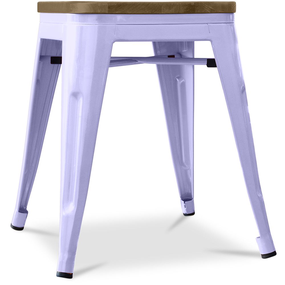 Tabouret Design Industriel - Bois et Acier - 45cm -Stylix image 8