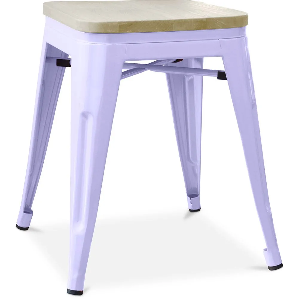 Tabouret Design Industriel - Bois & Métal - 45cm - Stylix image 8
