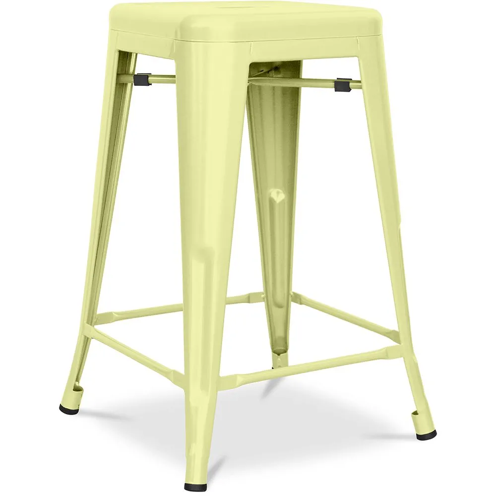 Tabouret de bar design industriel - acier mat - 60cm - Stylix image 8