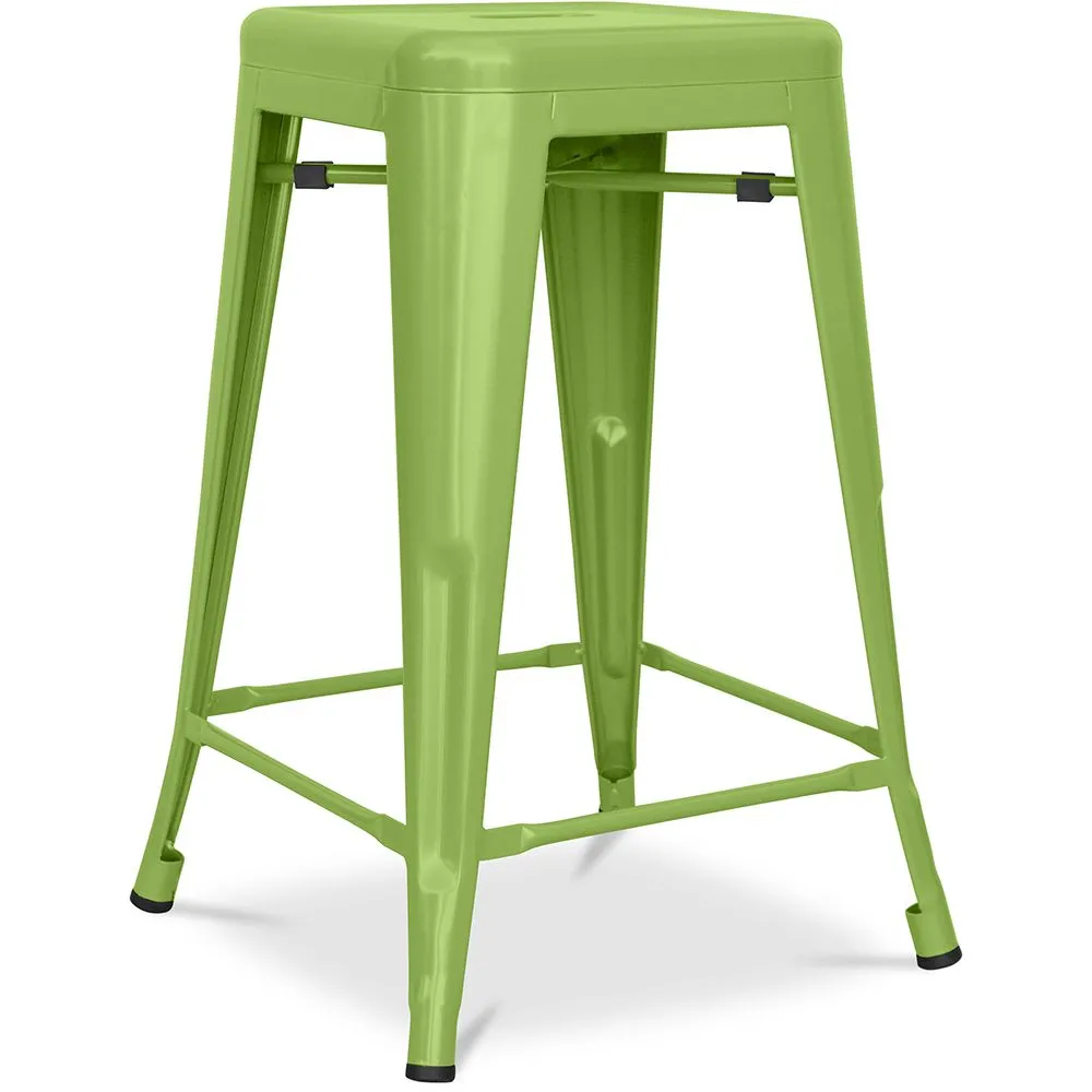 Tabouret de bar design industriel - acier mat - 60cm - Stylix image 8