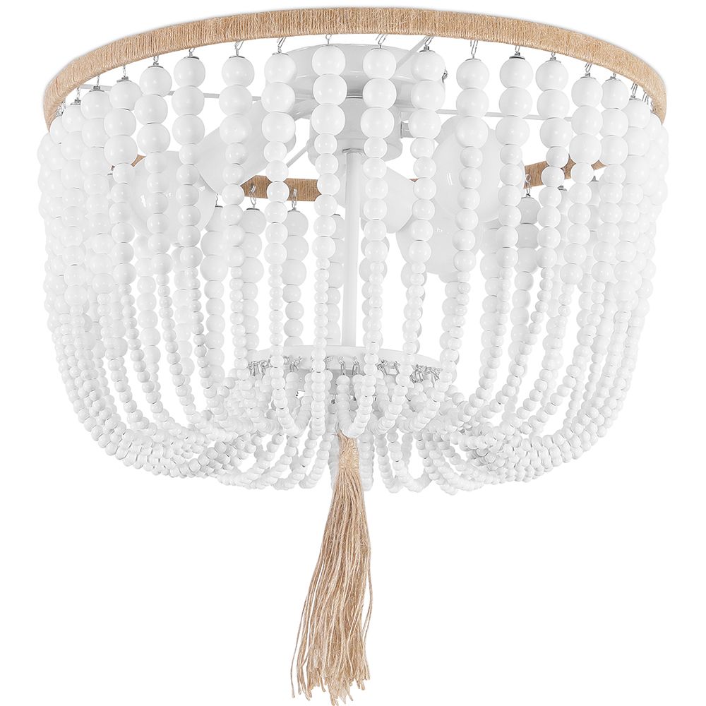 Lampe de plafond à boules en bois - Style Boho Bali Plafond - Kanda image 8