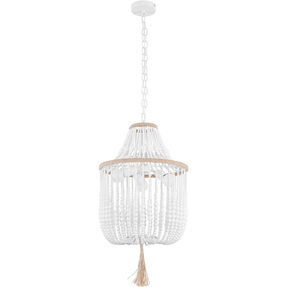Lampe de plafond à boules en bois - Lampe suspendue de style boho Bali - Lawan image 8