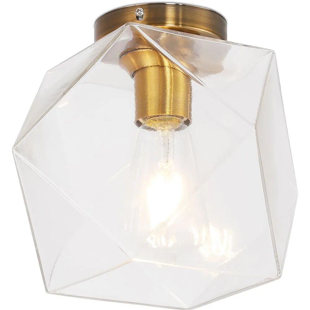 Lampe de plafond en cristal - Monture encastrée design rétro - Avo image 8