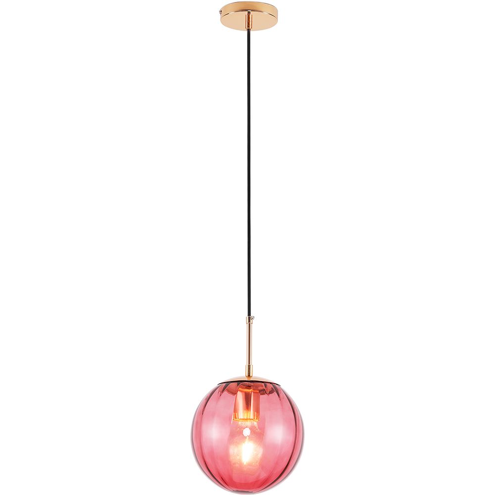 Lampe de plafond rétro - Suspension en boule colorée - Rumi image 8