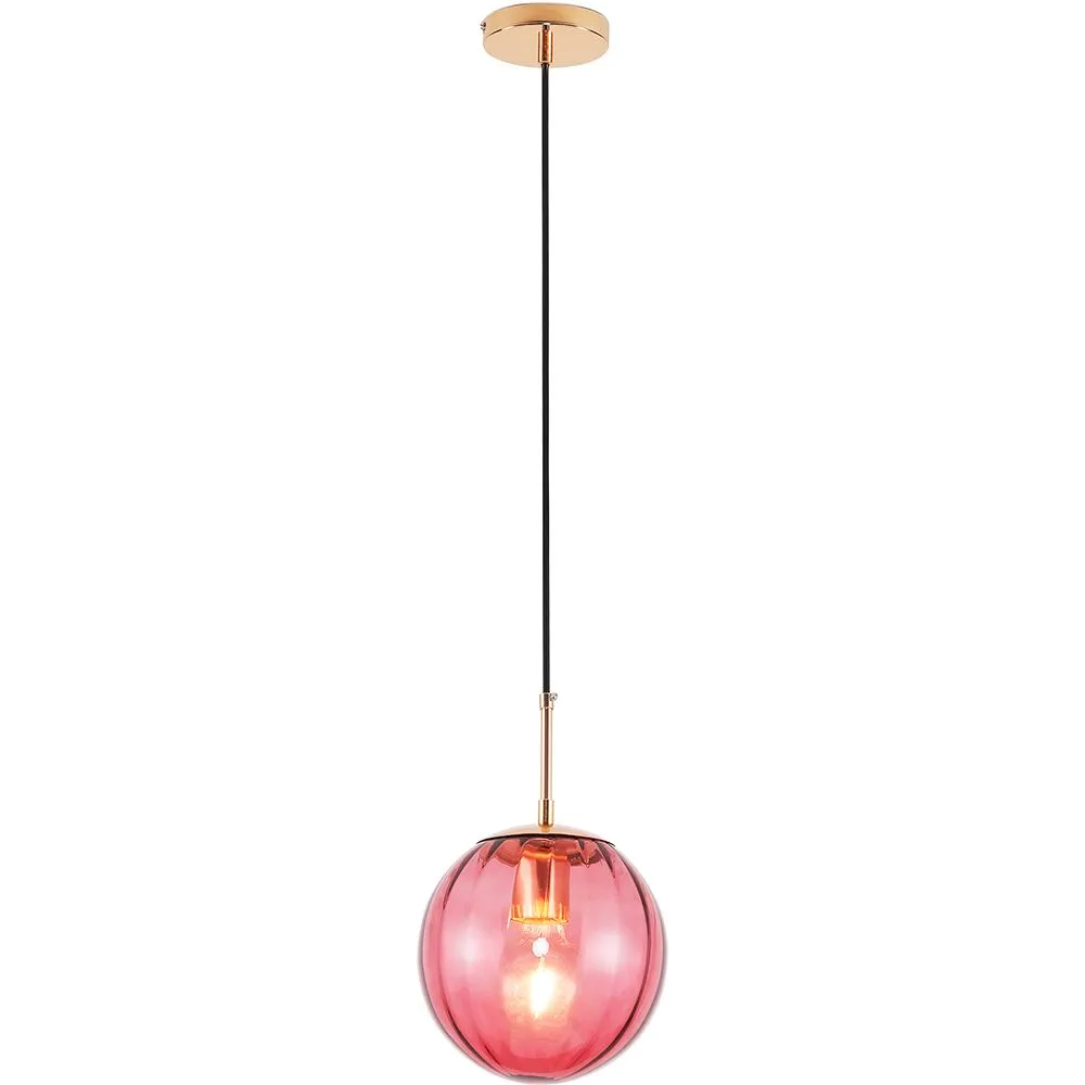 Lampe de plafond rétro - Suspension en boule colorée - Rumi image 8