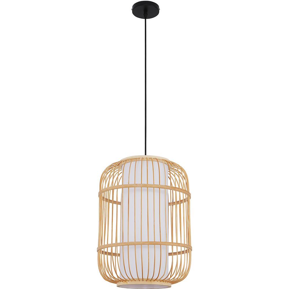 Lampe de plafond en bambou - Lampe suspendue au stile Boho Bali - Mane image 8