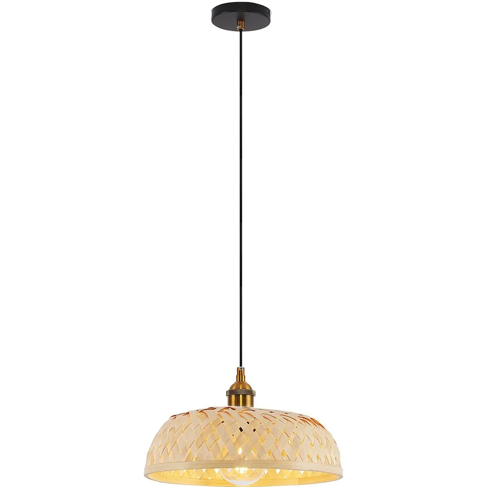 Lampe de plafond en bambou - Lampe suspendue de stile Boho Bali - Atria image 8