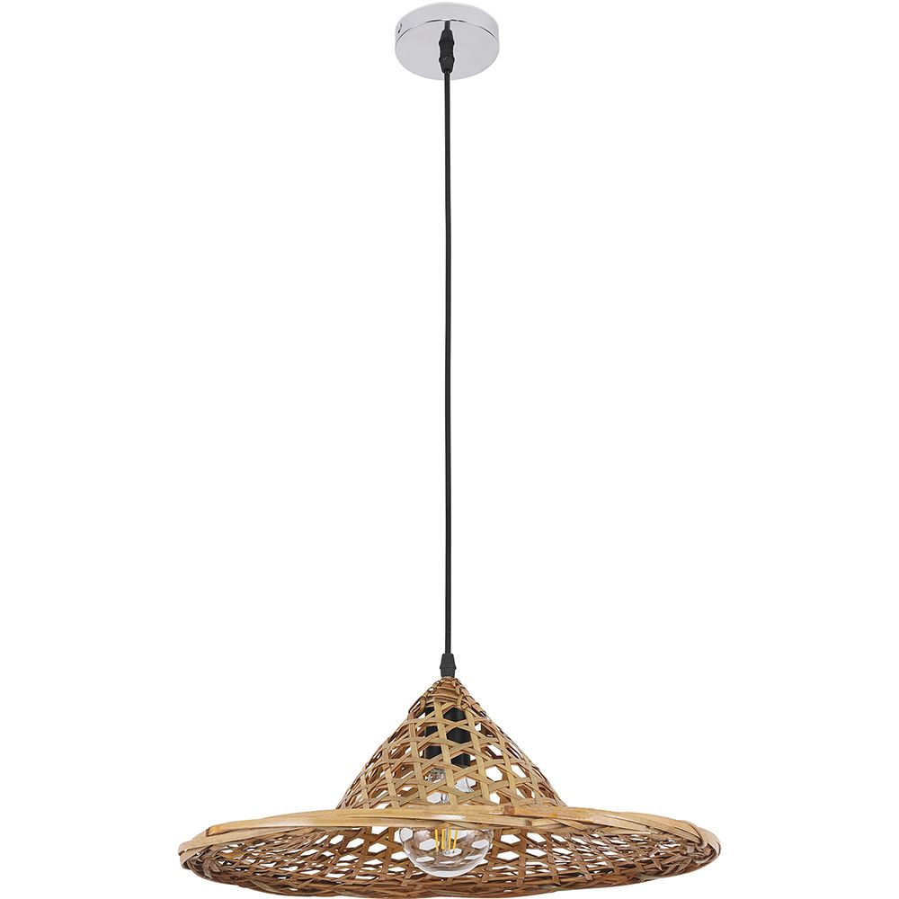 Lampe de plafond en bambou - Lampe suspendue de stile Boho Bali - Flora image 8