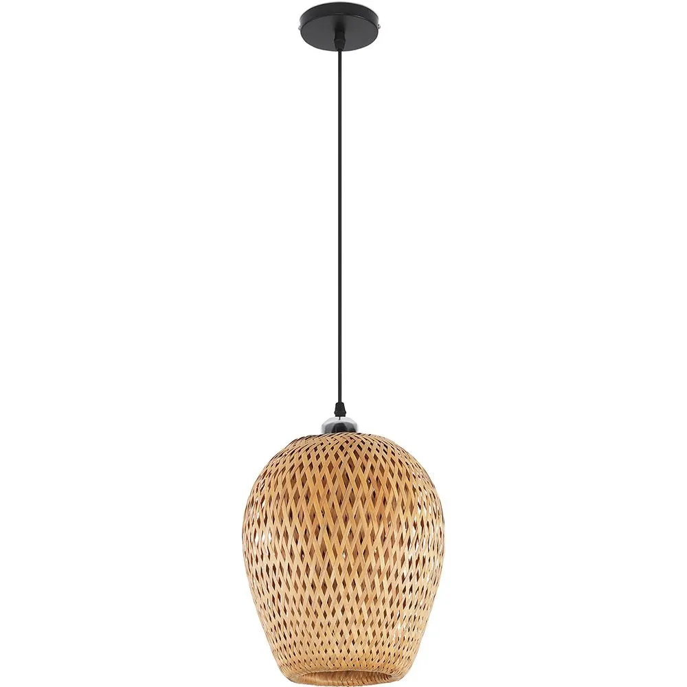 Lampe de plafond en bambou - Lampe suspendue au stile Boho Bali - Gina image 8