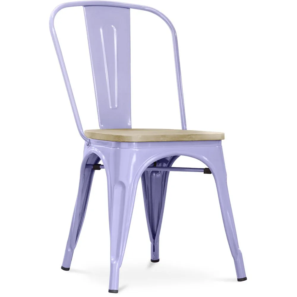 Chaise de salle à manger - Design industriel - Bois et acier - Stylix image 8