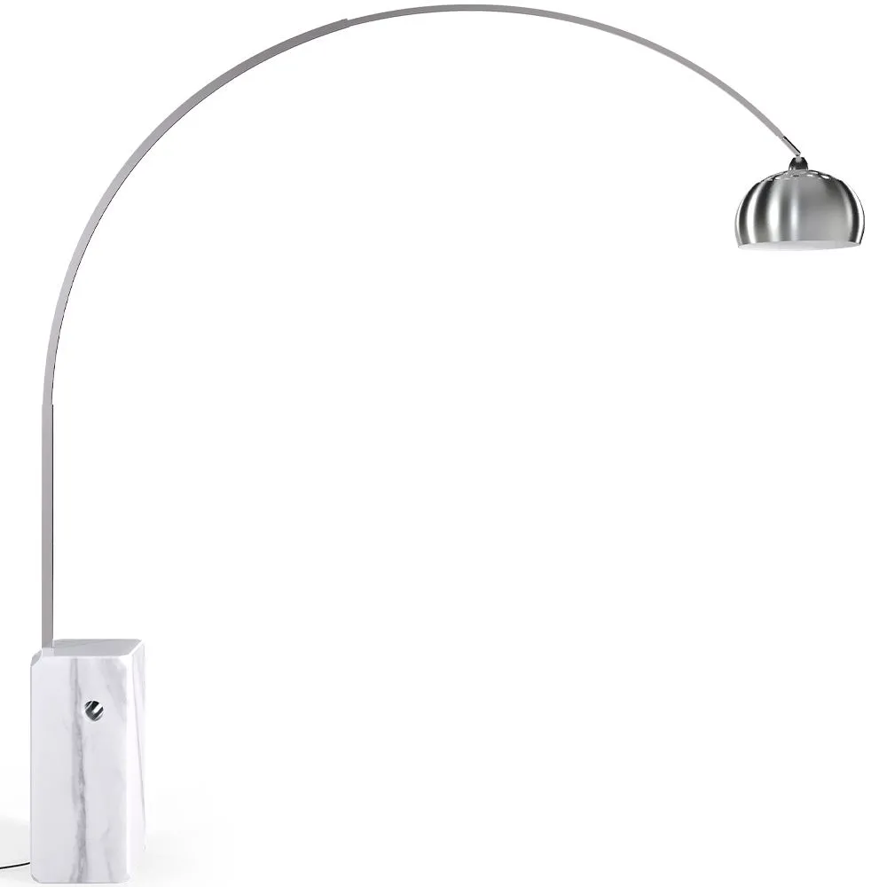 Lampadaire avec Base en Marbre - Lampe de Salon - Bow image 8